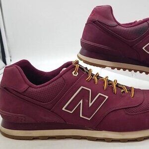 Size 14 - New Balance 574 Burgundy Shoes Men's